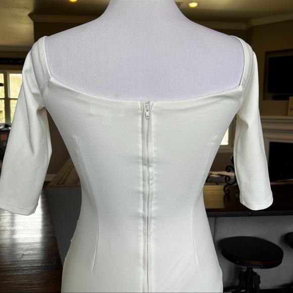 Midnight Doll Women’s Dress White Midi Bodycon fitted tight size 5 - Picture 10 of 15